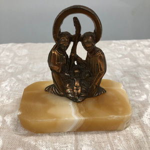 Religious Holy Family Brass Statute